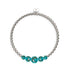 Sarcelle | Argent | Bracelet Cascade de Verre Luciole
